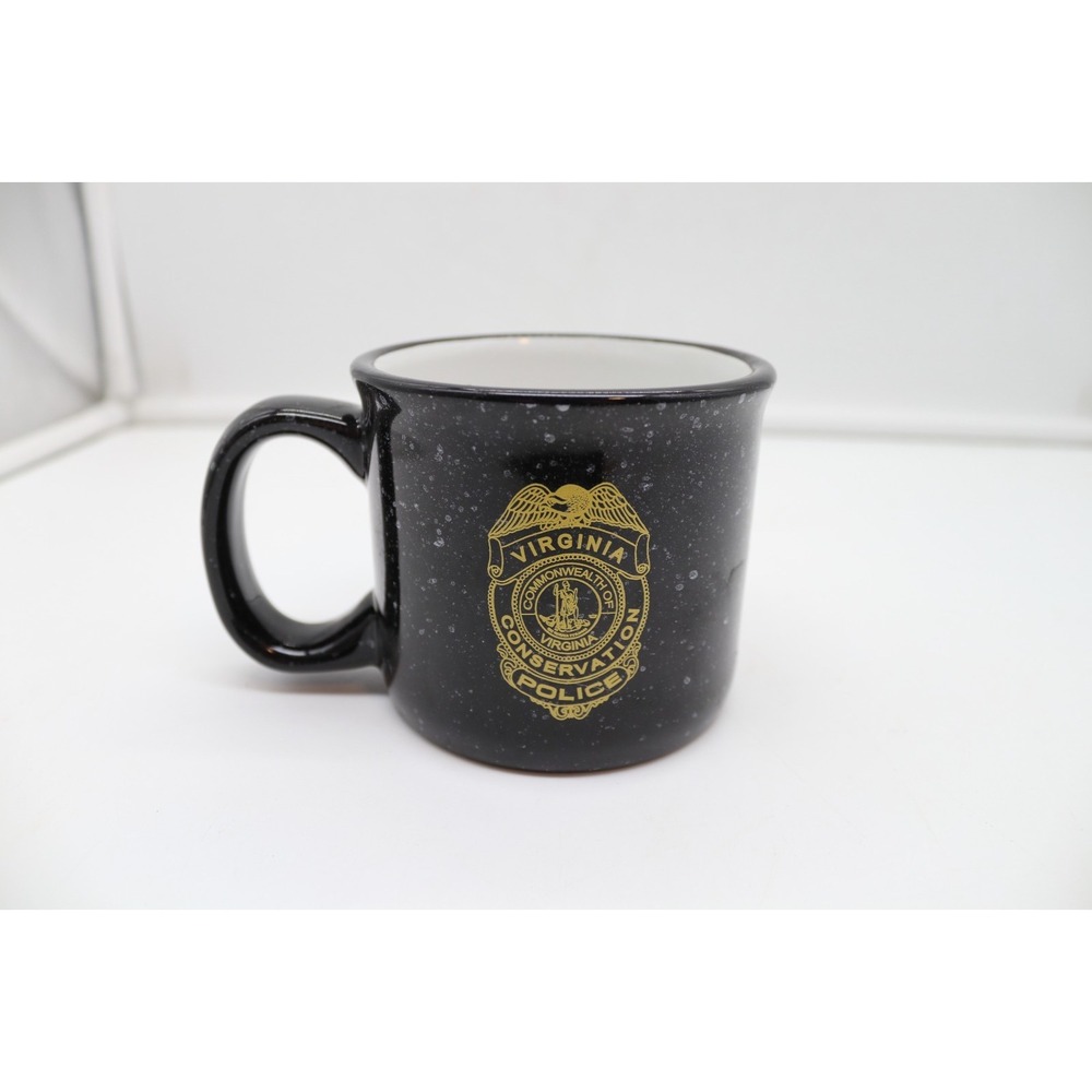 RARE Virginia Conservation Police & Game Warden Coffee Mug - Black Speckled